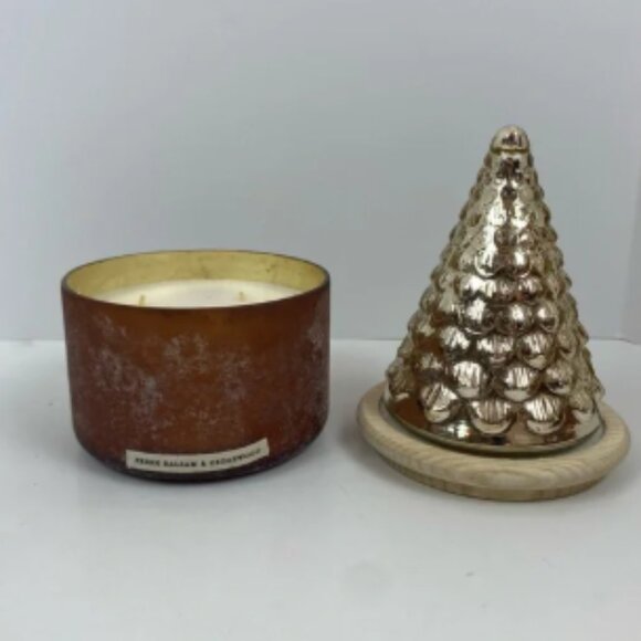 Anthropologie Glass Forest Candle Large Size Christmas Tree Holiday Balsam Cedar - Picture 2 of 4